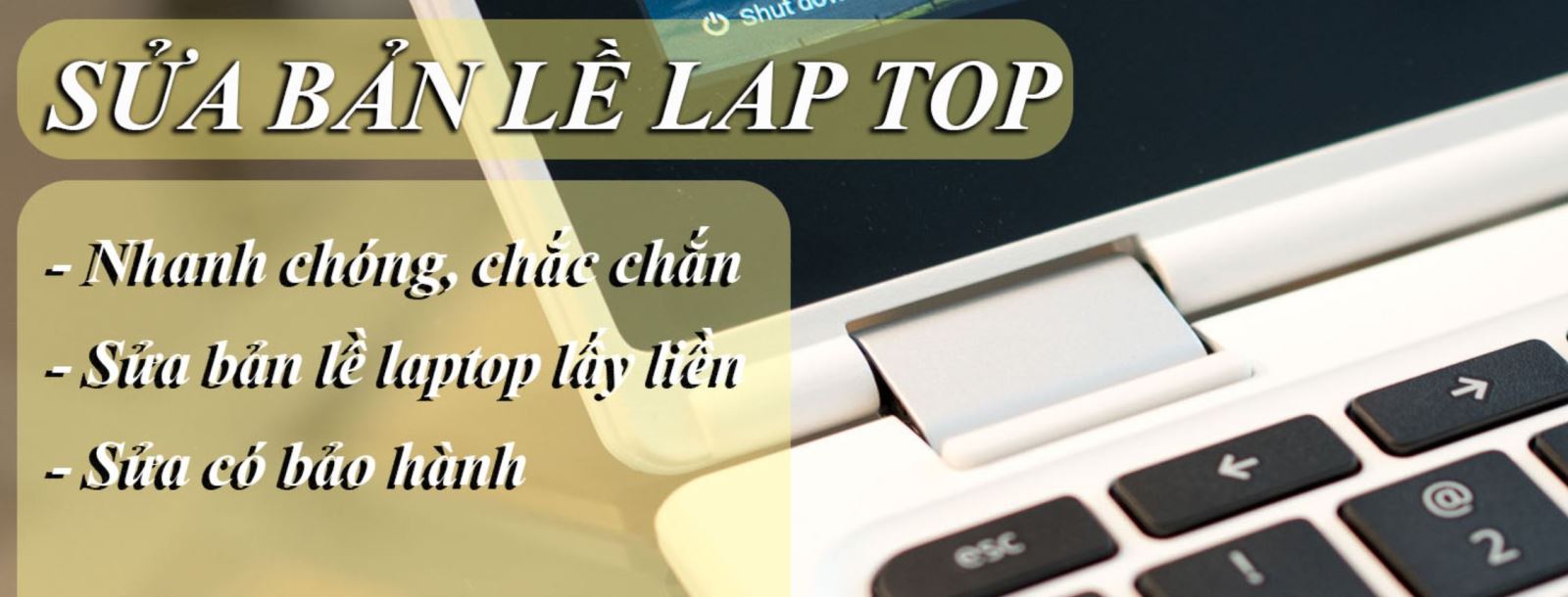 Một chiếc laptop mỏng, nhỏ gọn hiện nay luôn được ưa chuộng vì dễ mang đi. Nhưng nhược điểm lớn nhất hay mắc phải của những dòng laptop đó là bị gãy bản lề sau một thời gian sử dụng.