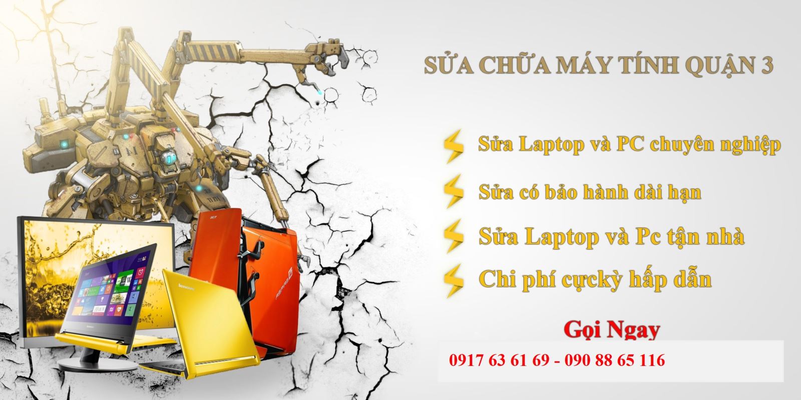 Dịch vụ sửa chữa máy tính tại nhà quận 3 liên hệ ngay 0917 63 61 69 – 090 88 65 116. ModunComputer sẽ liên hệ lại bạn và sẽ có mặt tại tại nhà sau 30 phút sửa chữa máy tính